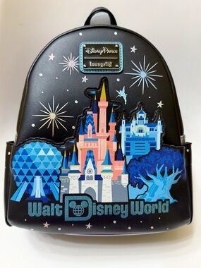loungefly | walt disney world park icons mini backpack 2024 rare htf